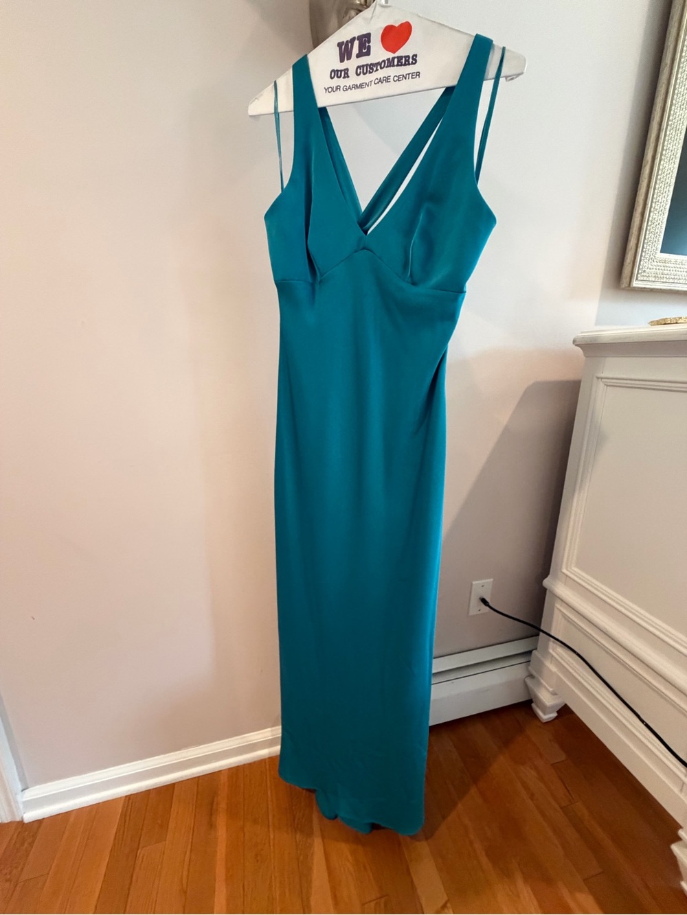 BCBGMaxAzria Teal V-Neck Maxi Dress